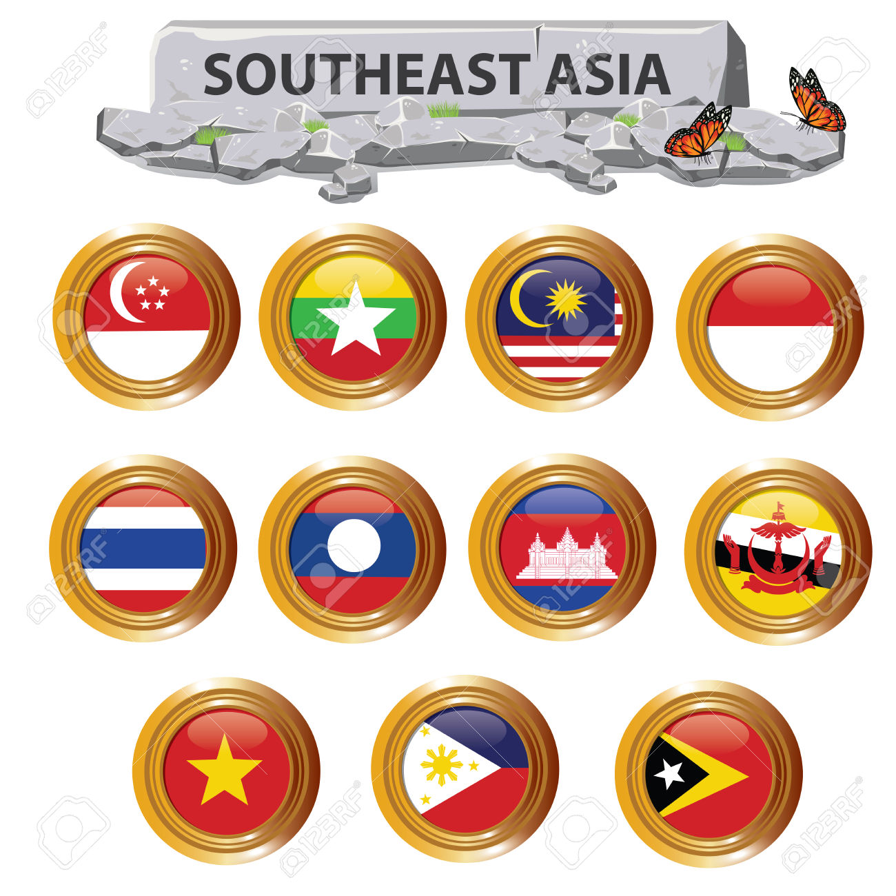 41514701-illustration-Southeast-Asia-on-white-background-Stock-Photo